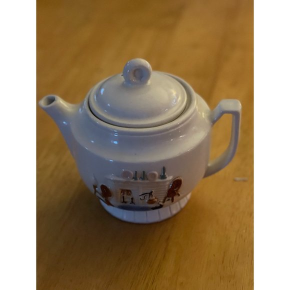 Porcelier teapot, 1930s, made in USA, collectable teapot, 60 oz, 7.5 cups - Picture 8 of 10